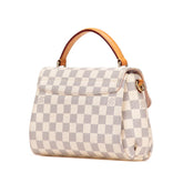 ルイ ヴィトン ダミエ アズール クロワゼット ハンドバッグ ショルダーバッグ 2WAY N41581 アイボリー ブラウン PVC レザー レディース LOUIS VUITTON 【中古】